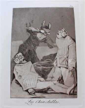 FRANCISCO JOSÉ DE GOYA Group of 6 etchings with aquatint from Los Caprichos.